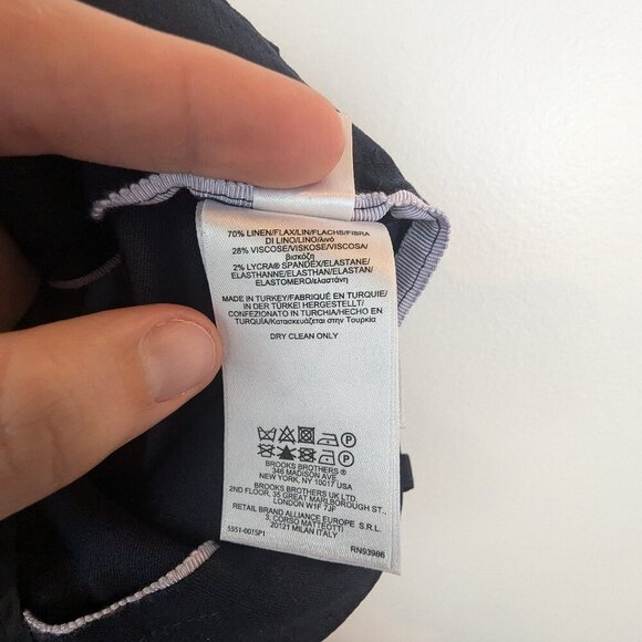 Brooks Brothers Lucia Fit Linen Blend Women's Slacks, Sz 8 - Picture 5 of 6